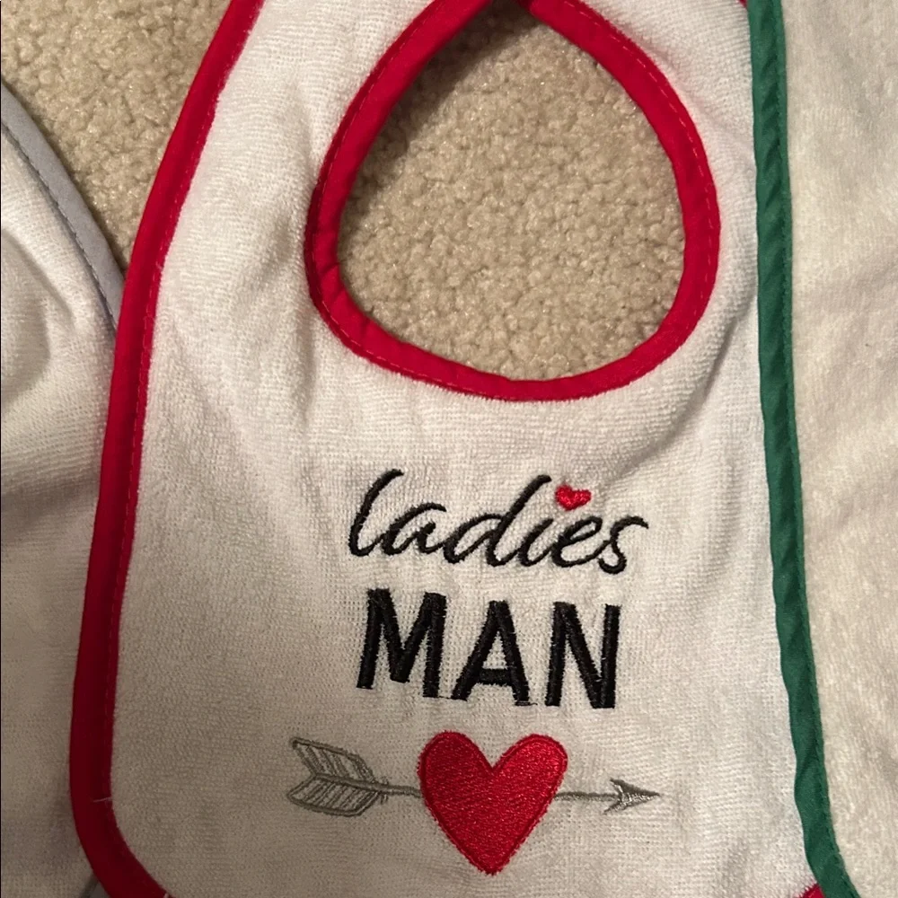 Baby Bib Set - Assorted Colors (Red, Blue, Green, Gray, White, Yellow)